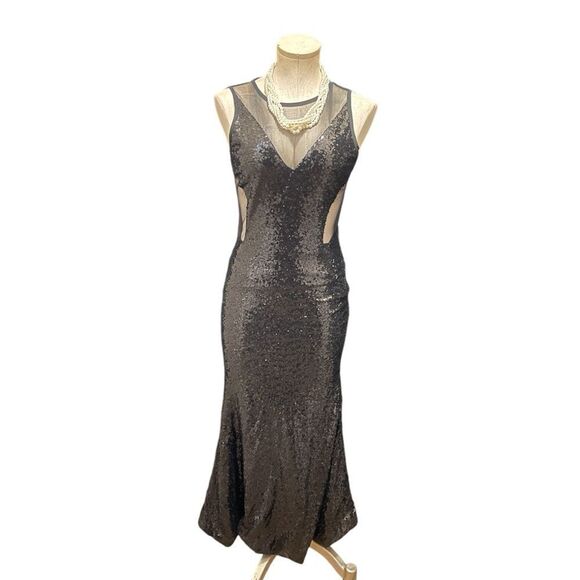 Sleeveless and backless sequin Tulle Mermaid Dress - Picture 1 of 4